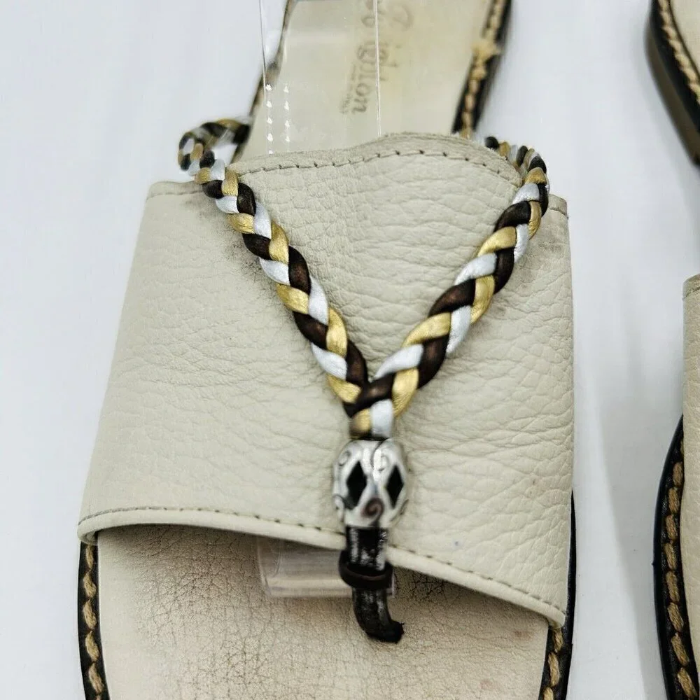 Brighton ivory leather